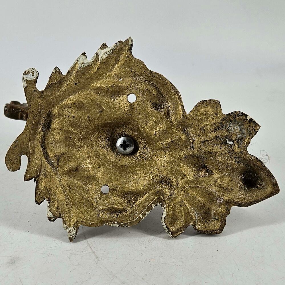 Vintage Brass Dragon Griffin Coat Hook Ornate Wall Mount Decor - Picture 4 of 4